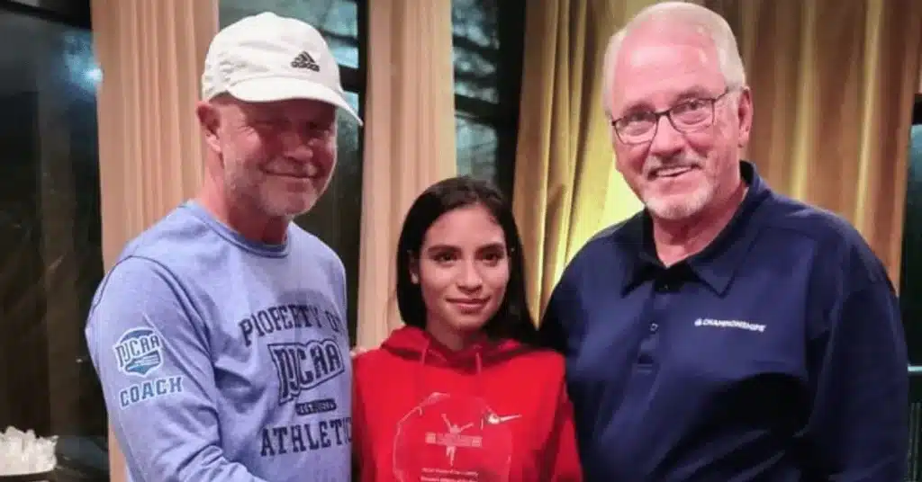 Wallace State Sophomore Aylin Vega From Fort Payne High School Was Selected Tonight As The Njcaa D2 Cross Country Women's Athlete Of The Year For The Central Region. Coaches Stan Narewski &Amp; Tony Crider Present The Award.